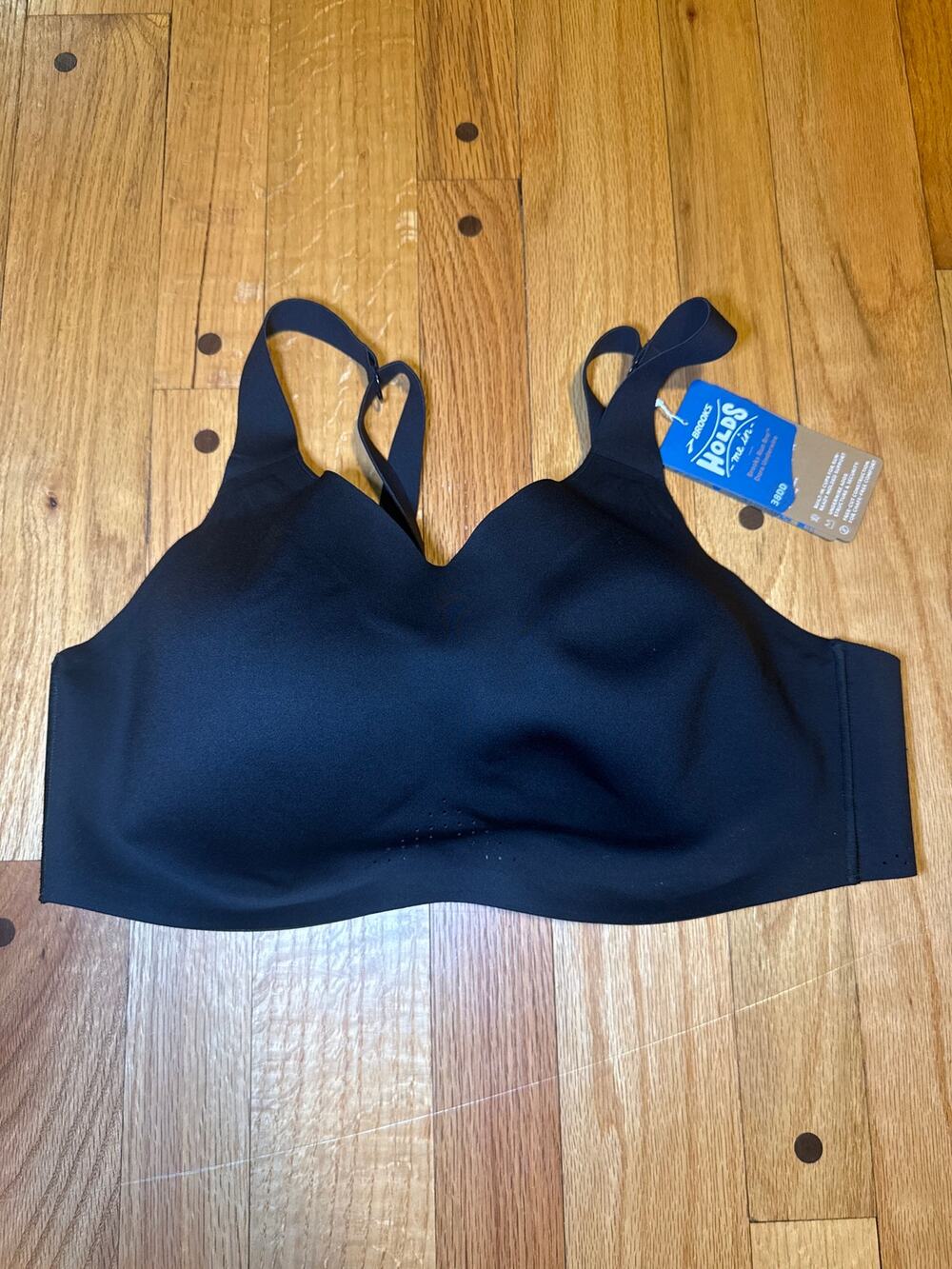 NEW Brooks Dare Underwire Run Bra 38DD Black High Impact Sports Bra NWT